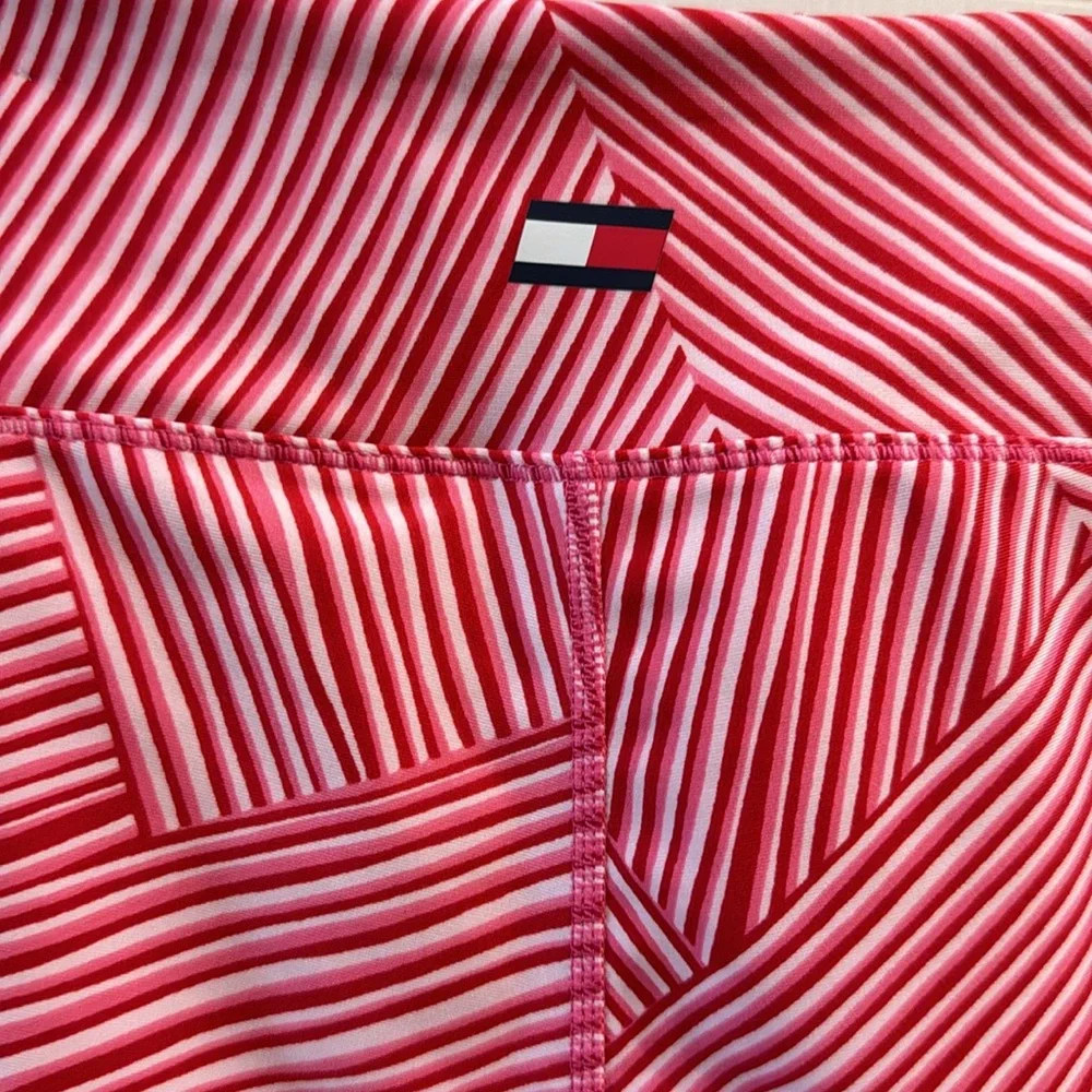 Tommy Hilfiger Sport High Rise Leggings Size Large Pink Running - Picture 6 of 6